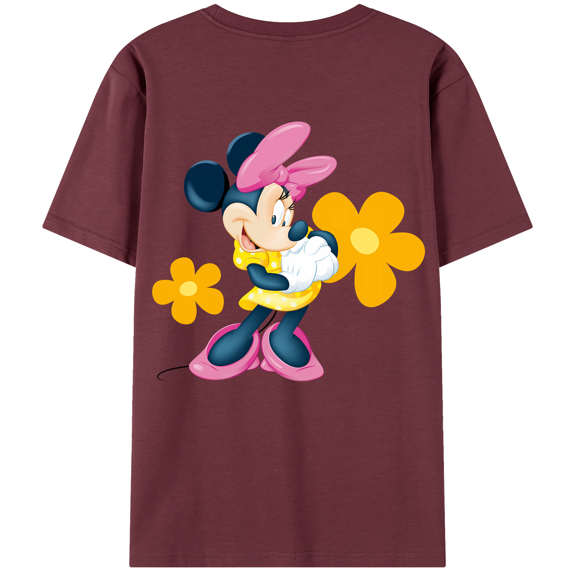 （画像用） ミッキーマウス Mickey Mouse 綿100％半袖Tシャツ（背面プリント）